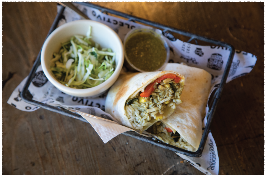 New Cafe Special! Green Mole Burrito