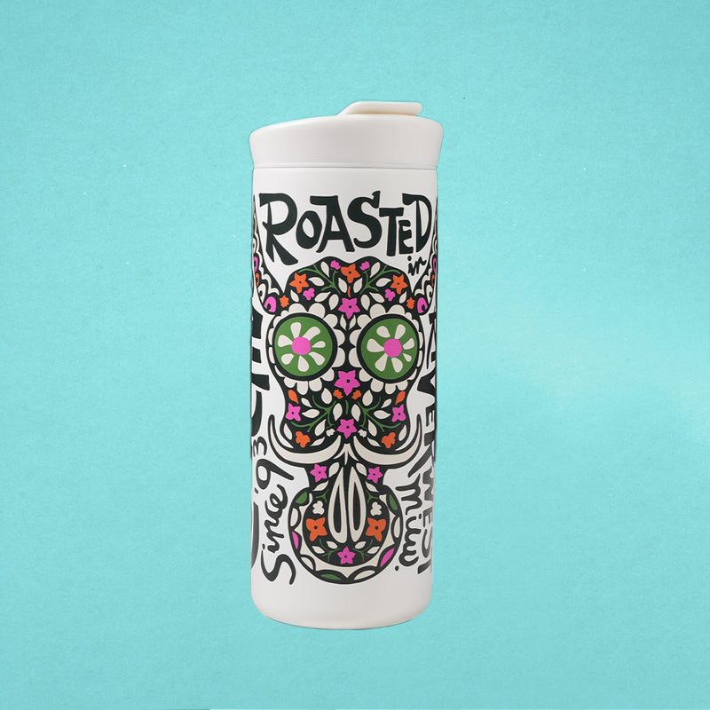 White 16oz Steer Skull Tumbler